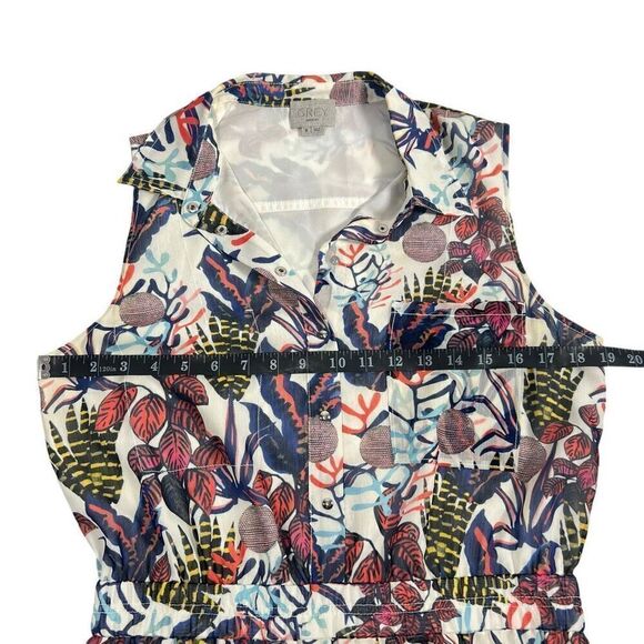 Grey Jason Wu Women's Multicolor Floral Print Sleeveless Midi Dress Size 8 - Picture 12 of 13